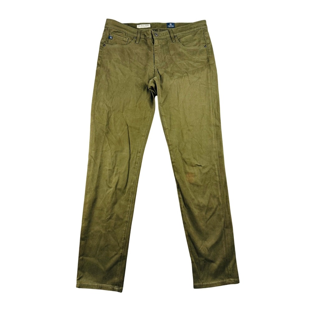 AG Adriano Goldschmied Stevie Ankle Pants Women 29R Green USA‎ Made Stretch Work